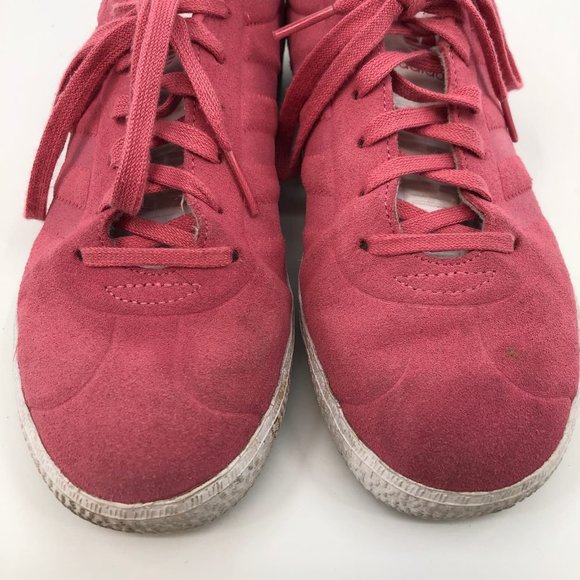Adidas Kids Athletic Shoes in Pink/White, Size 4.5, Suede, Lightly Flawed - Picture 7 of 7